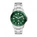 Pánske hodinky Fossil FS6033 zelená Striebristý