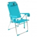 Polstrovaná Skládací židle Hliník Modrý