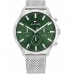 Relógio masculino Tommy Hilfiger 1683474 Verde Prateado