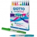 Marker-Set Giotto Turbo Soft Brush Bunt (10 Stück)