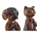 Figura Decorativa Home ESPRIT Multicolor animais 17 x 14 x 22,5 cm (2 Unidades)