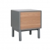 Noční stolek Home ESPRIT Modrý Šedý Přírodní Dřevo MDF 48 x 40 x 55 cm