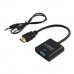 Adaptador HDMI a VGA con Audio Savio CL-23/B Negro 50 cm