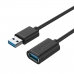 USB-kaabel Unitek Y-C459GBK Isaspistik/Pistikupesa Must 2 m