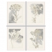 Kép DKD Home Decor 55 x 2,5 x 70 cm цветя Romantikus (4 Darabok)