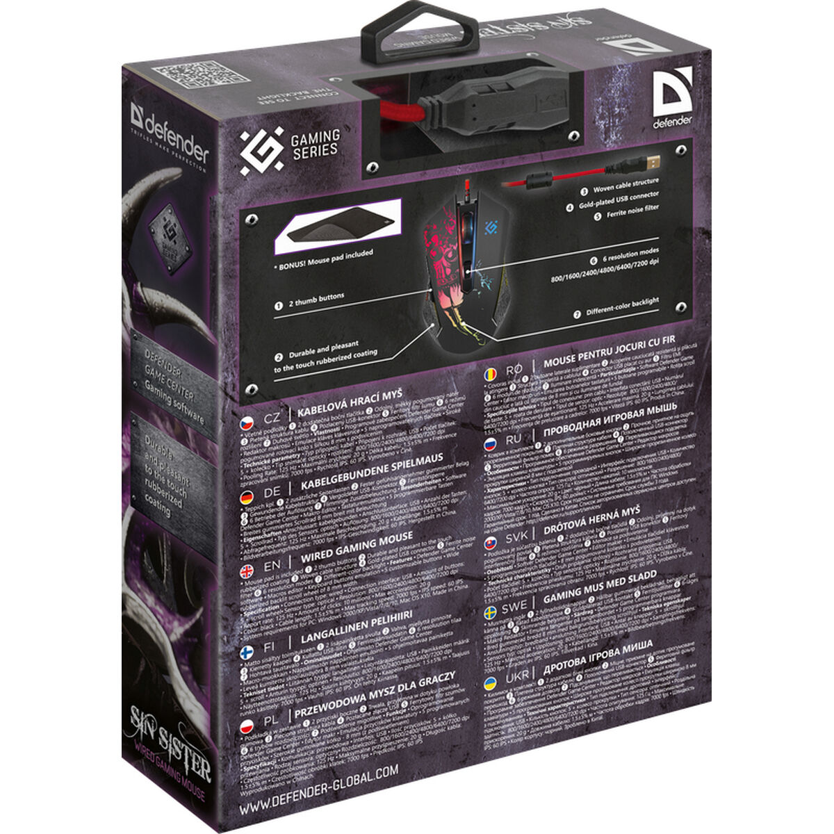 Mouse Defender GM-933 Nero