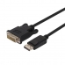 DisplayPort naar DVI Kabel Unitek Y-5118BA Zwart 1,8 m