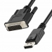 DisplayPort naar DVI Kabel Unitek Y-5118BA Zwart 1,8 m