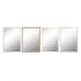 Miroir mural Home ESPRIT Blanc Marron Beige Gris Crème Verre polystyrène 66 x 2 x 92 cm (4 Unités)