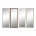 Lustro ścienne Home ESPRIT Biały Brązowy Beżowy Szary Szkło polistyrenu 36 x 2 x 95,5 cm (4 Sztuk)