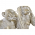 Decorative Figure Home ESPRIT Golden Monkey Tropical 21 x 17 x 25 cm (3 Units)
