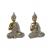 Dekorativ Figur Home ESPRIT Beige Gyllen Buddha Orientalsk 21 x 11,5 x 28 cm (2 enheter)