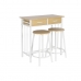 Spisebordsæt med 2 stole DKD Home Decor Metal Træ MDF 80 x 50 x 84 cm
