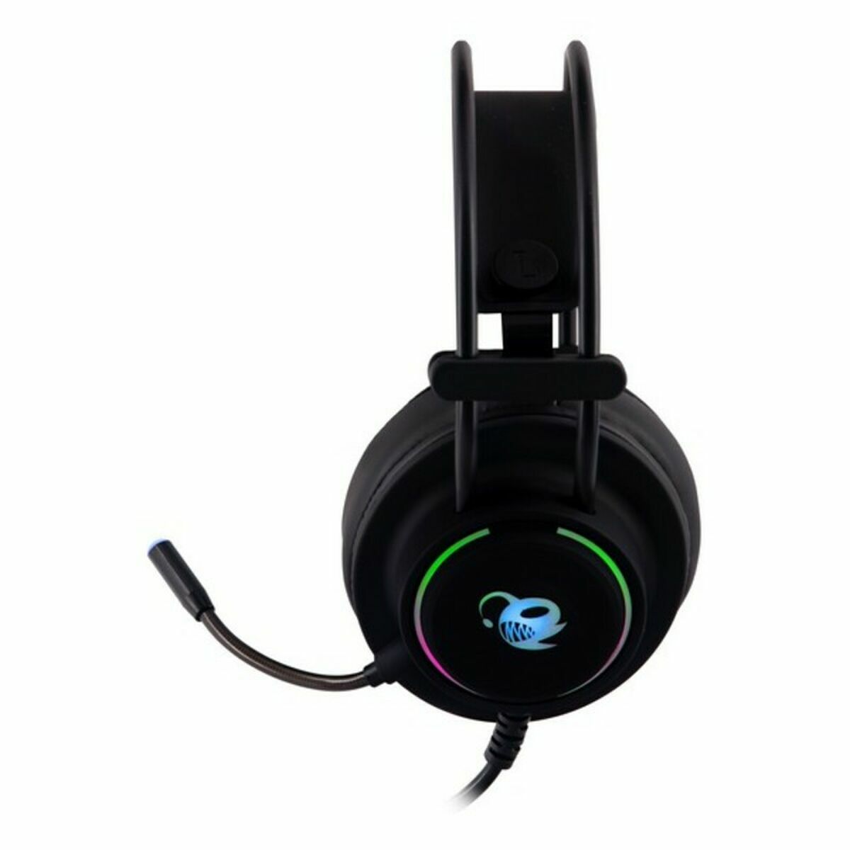 Auriculares com microfone CoolBox DeepLighting Preto