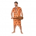 Costume for Adults Caveman Orange (2 Pieces)