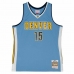 T-shirt de basquetebol Mitchell & Ness Denver Nuggets 2016-17 Nikola Jokic Nº15 Água-marinha