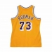 t-shirt de basket Mitchell & Ness Los Angeles Lakers 1998-99 Nº73 Dennis Rodman Jaune