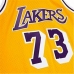 Basketbalové tričko Mitchell & Ness Los Angeles Lakers 1998-99 Nº73 Dennis Rodman Žlutý