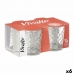 Set de Vasos Diamante Transparente Vidrio 360 ml (6 Unidades)