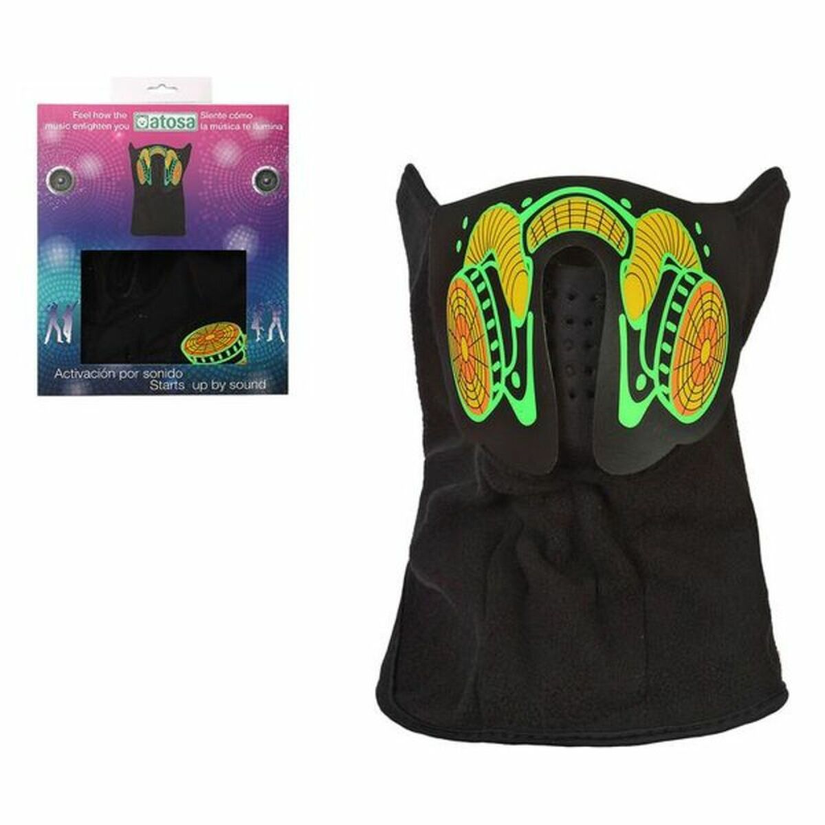 Gasmaske LED Grøn