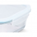 Lunchbox Transparant Siliconen Borosilicaatglas 2,8 L 29,5 x 9 x 22,8 cm (6 Stuks)