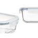Lunchbox Transparant Siliconen Borosilicaatglas 640 ml 18,3 x 6,2 x 13,7 cm (24 Stuks)