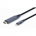 Kabel USB-C na HDMI GEMBIRD CC-USB3C-HDMI-01-6 Černý Šedý 1,8 m