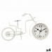 Galda pulkstenis Bicikl Bijela Metal 33 x 21 x 4 cm (4 kom.)