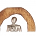 Figura Decorativa Sentado Plateado Metal 15,5 x 27 x 8 cm (6 Unidades)