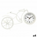 Horloge de table Bicyclette Blanc Métal 40 x 19,5 x 7 cm (4 Unités)