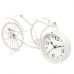 Table clock Bicycle White Metal 40 x 19,5 x 7 cm (4 Units)