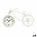 Reloj de Mesa Bicicleta Blanco Metal 36 x 22 x 7 cm (4 Unidades)