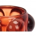 Stojalo za Sveče Mikrosfere Oranžna Kristal 8,4 x 9 x 8,4 cm (12 kosov)