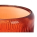Bougeoir Rayures Orange Verre 9 x 9,5 x 9 cm (12 Unités)