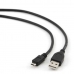 USB 2.0 A til Mikro USB B Kabel GEMBIRD (3 m) Svart