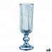 Champagne glass Stripes Blue Glass 160 ml (6 Units)