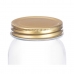 Borcan Transparent Auriu* Metal Sticlă 300 ml 7,5 x 9 x 7,5 cm (36 Unități)