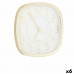 Reloj de Pared Cuadrado Dorado Vidrio Plástico 31 x 31 x 4,5 cm (6 Unidades)