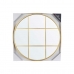 Lustro ścienne Okno Złoty polistyrenu 80 x 80 x 3 cm (3 Sztuk)