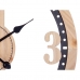 Nástenné hodiny Čierna Kov Drevo MDF 60 x 60 x 4,5 cm (4 kusov)