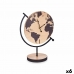 Stalinis laikrodis Pasaulio žemėlapis Juoda Metalinis Medžio MDF 22,5 x 30,5 x 12 cm (6 vnt.)