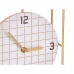 Reloj de Mesa A cuadros Negro Metal Madera MDF 18,5 x 25,5 x 6 cm (6 Unidades)