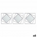 Tükörjáték Négyzetben Absztrakt Ezüst színű polipropilén 78 x 26 x 2,5 cm (6 egység)