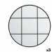 Lustro ścienne Okno Czarny polistyrenu 80 x 80 x 3 cm (3 Sztuk)