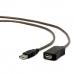 USB ilginamasis kabelis GEMBIRD USB A/USB A M/F 5m Juoda 5 m