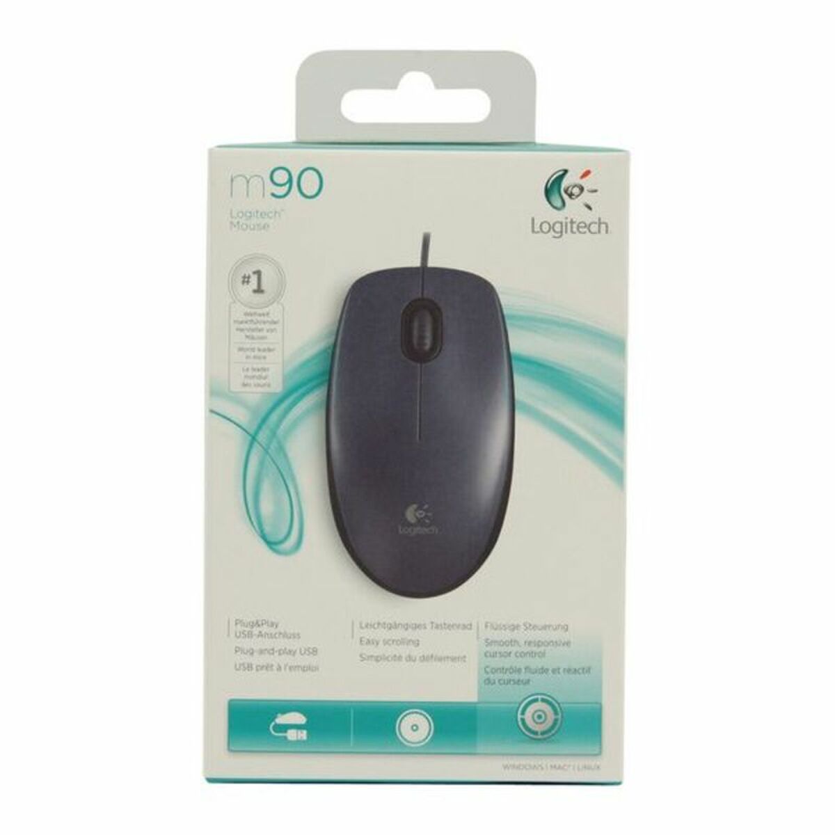 Optisk mus Logitech 910-001793 USB Sort