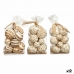 Set of Decorative Balls Hvid Brun (12 enheder)