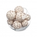 Set of Decorative Balls Kaštanová Bílý (12 kusů)