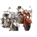 Decoratieve figuren Home ESPRIT Motorfiets Grijs Oranje Vintage 27 x 11 x 15 cm (2 Stuks)