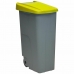 Dustbin with Wheels Denox 110 L 58 x 41 x 89 cm Yellow